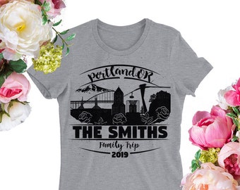 Personalized Portland Family Trip Shirt: Oregon Vacation Tee