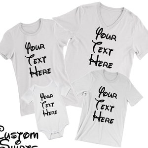 Custom Family Shirts | Personalized Matching Trip Tees & Baby Onesie