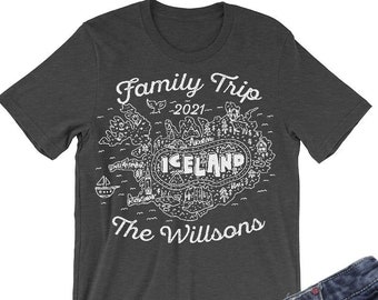 Iceland Family Trip Shirt. Custom Family Vacation. Matching Shirts.