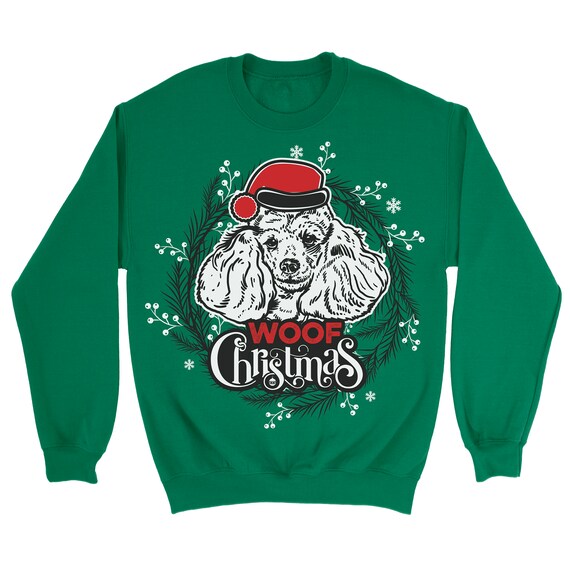 Poodle Fleece Sweatshirt. Ugly Christmas Sweater. Dog Owner Shirt. Dog Christmas. Slouchy Sweater. Dog Pet Poodle Sweatshirt. Gift for Her Etsy
