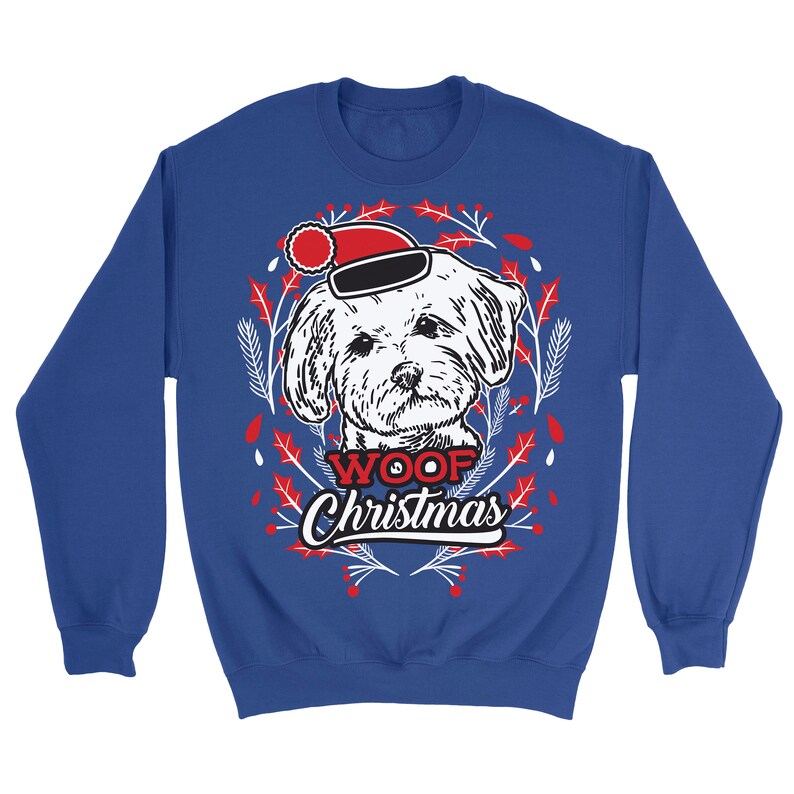maltese ugly christmas sweater