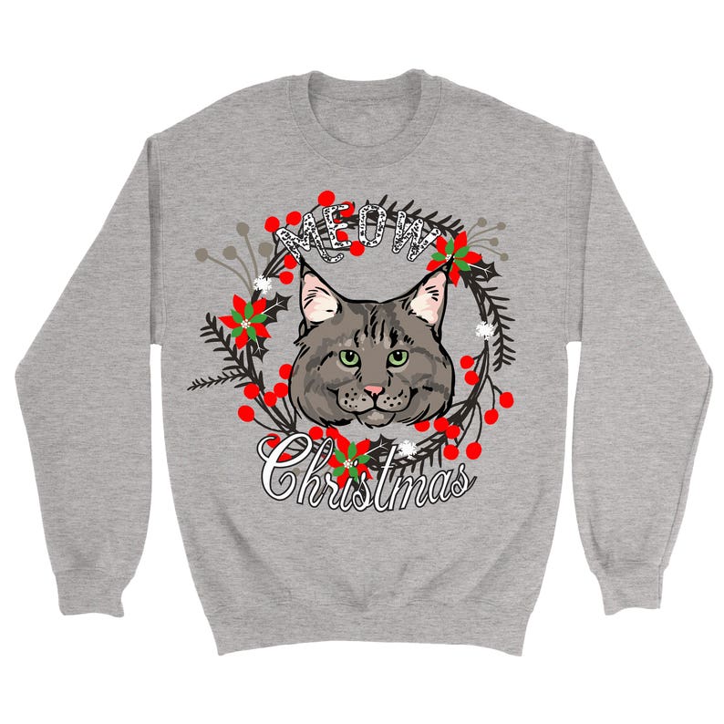 Maine Coon Cat Cat Ugly Christmas Sweater. Unisex Sweatshirt. - Etsy