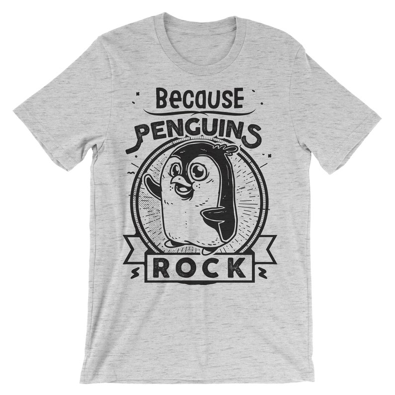 Penguins T shirt. PenguinT-shirt. Because Penguins Rock T-shirt. Funny Tee Shirt. Because That's Why Tee. Penguin tee. image 2