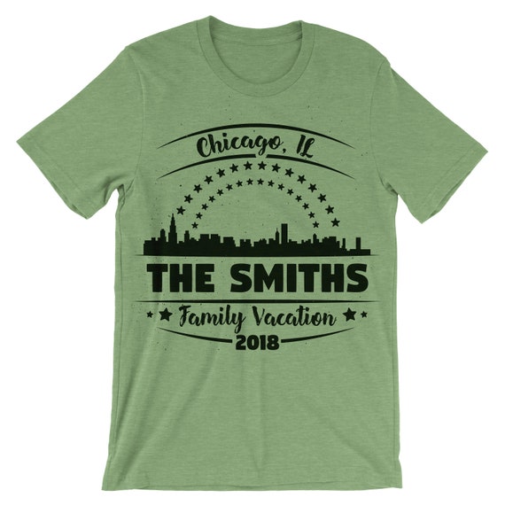 Vacaciones familiares de Chicago, IL. Camisa personalizada. Viaje familiar.  Camiseta a juego. Camiseta personalizada. Camiseta personalizada. Camisa de  hombre. Camiseta de mujer. -  México