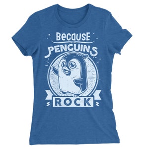 Penguins T shirt. PenguinT-shirt. Because Penguins Rock T-shirt. Funny Tee Shirt. Because That's Why Tee. Penguin tee. image 8