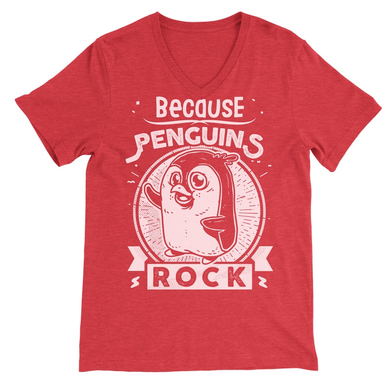 Penguins T shirt. PenguinT-shirt. Because Penguins Rock T-shirt. Funny Tee Shirt. Because That's Why Tee. Penguin tee. image 7