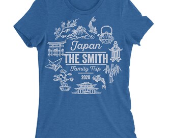 Personalized Japan Family Trip T-shirt: Custom Vacation Tee - Etsy