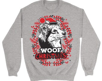 Sheltie hässlich Weihnachten Pullover. Unisex Sweatshirt.