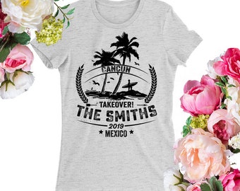 Personalized Cancun Family Trip Shirt: Matching Vacation Outfits