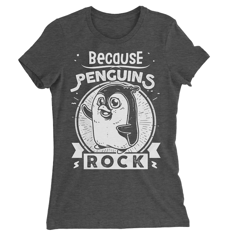 Penguins T shirt. PenguinT-shirt. Because Penguins Rock T-shirt. Funny Tee Shirt. Because That's Why Tee. Penguin tee. image 1