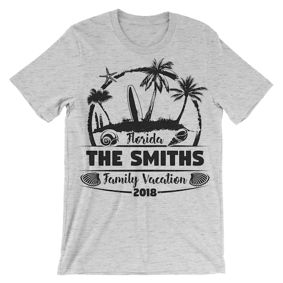 Vacaciones en familia en Florida. Camisa personalizada. Camisa de