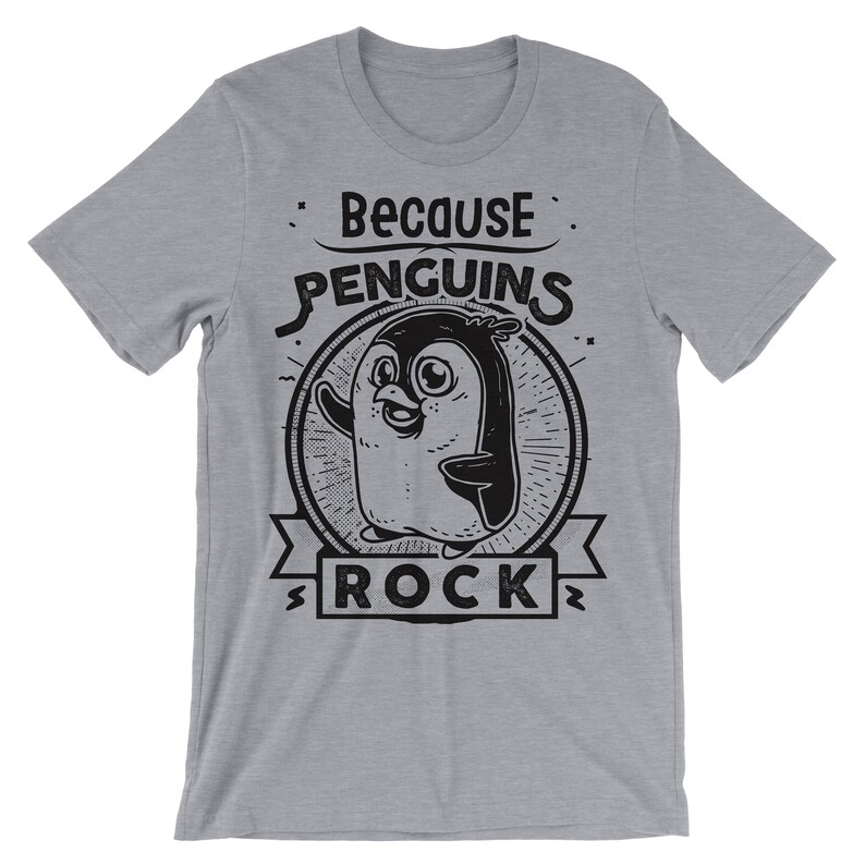 Penguins T shirt. PenguinT-shirt. Because Penguins Rock T-shirt. Funny Tee Shirt. Because That's Why Tee. Penguin tee. image 3