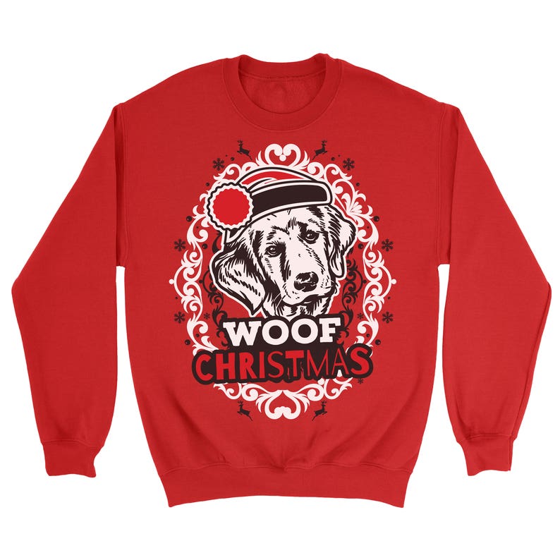ugly christmas sweater golden retriever