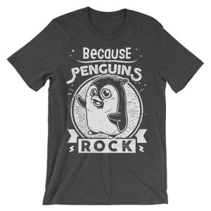 Penguins T shirt. PenguinT-shirt. Because Penguins Rock T-shirt. Funny Tee Shirt. Because That's Why Tee. Penguin tee. image 4