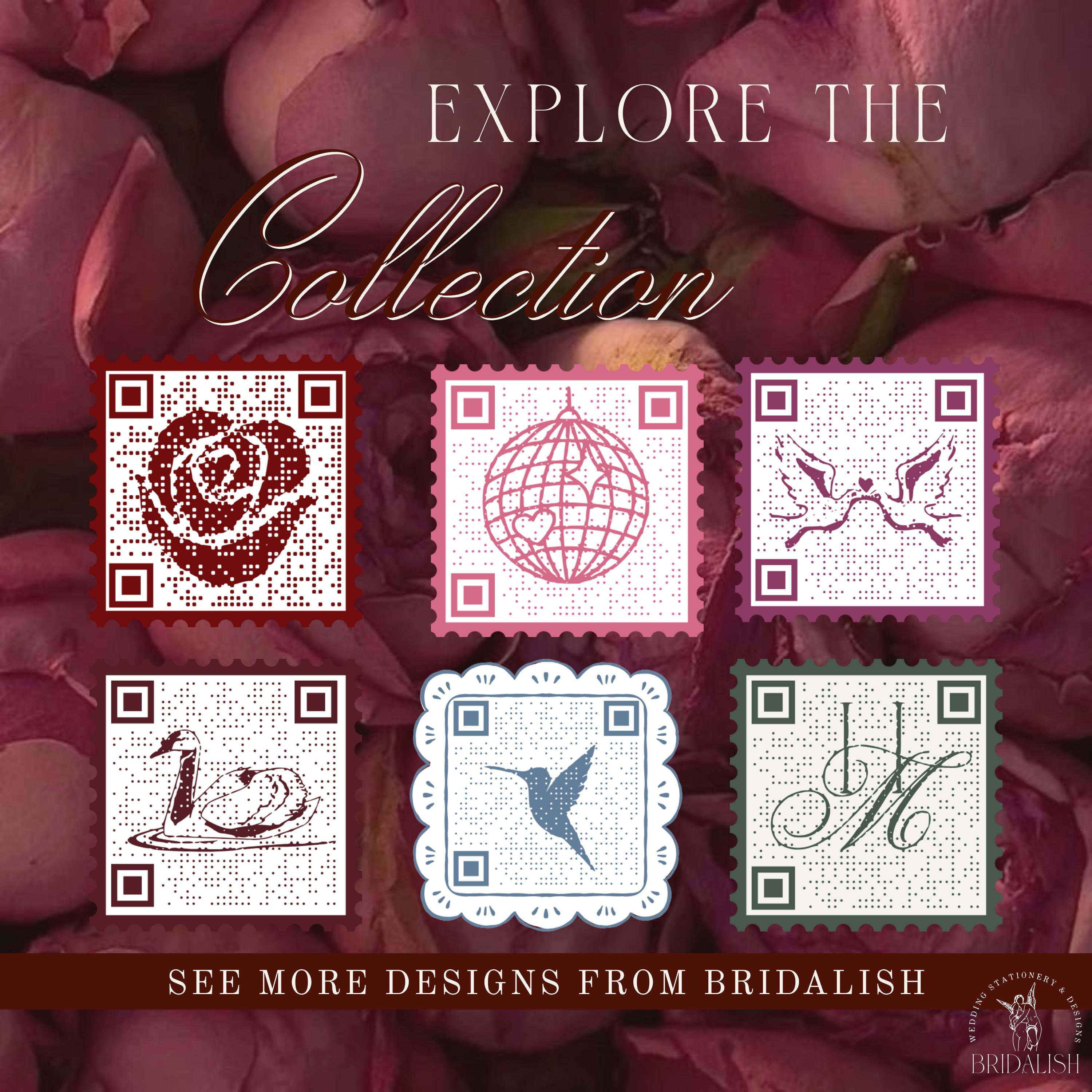 Custom Wedding QR Code | Hummingbird Design | Luxury Wedding Invite ...