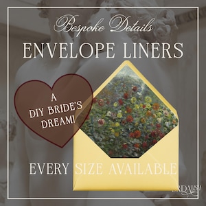 Monet Floral Wedding Easy Envelope Liners & Vellum Jacket Wrap: Artist's Garden (Digital Download)