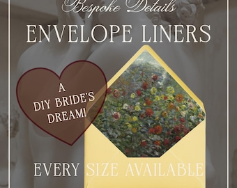 Monet Floral Wedding Easy Envelope Liners & Vellum Jacket Wrap: Artist's Garden (Digital Download)