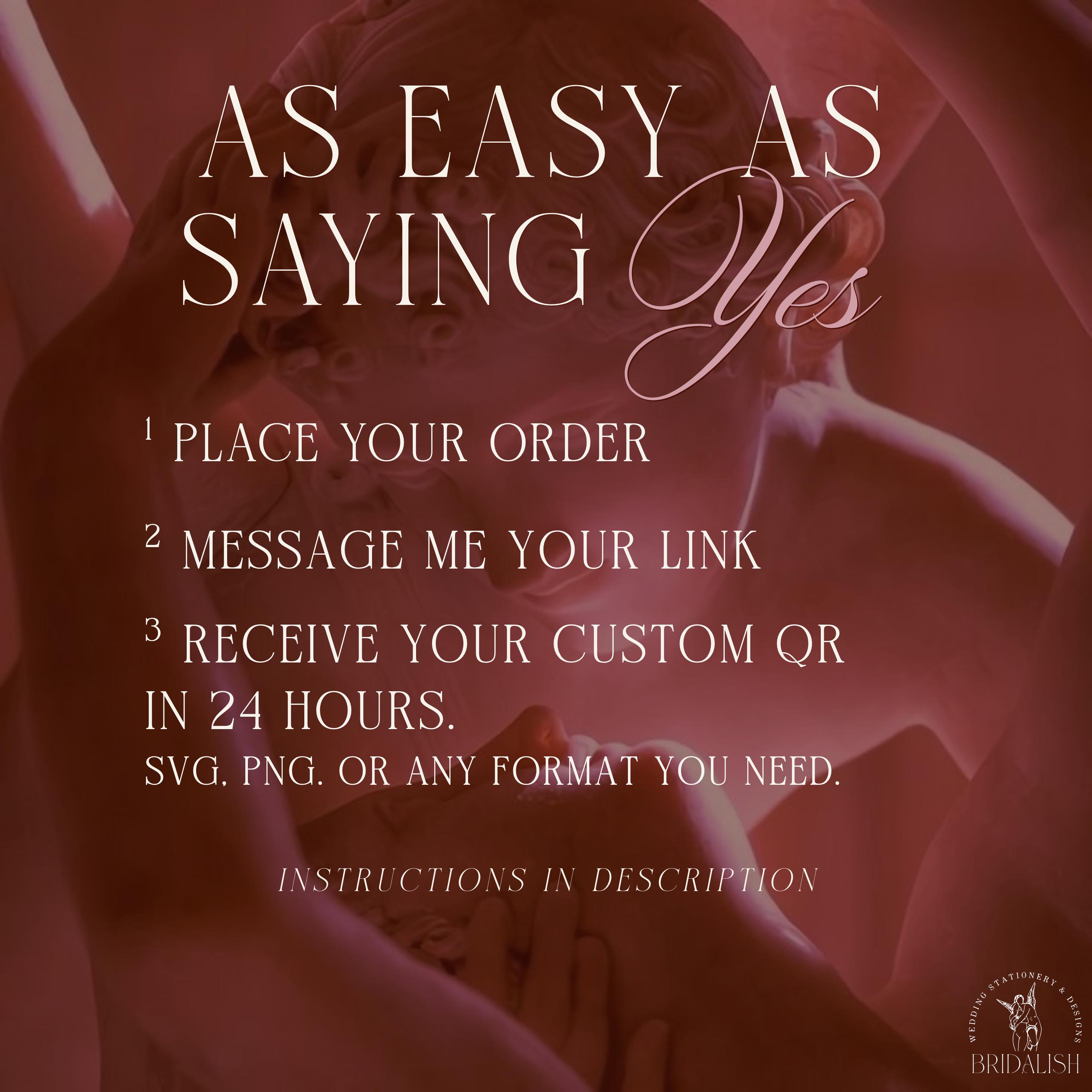 Custom Wedding QR Code | Hummingbird Design | Luxury Wedding Invite ...