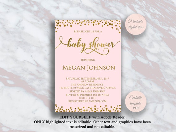 etsy baby invitations
