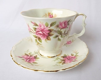 Vintage Royal Albert, Bone China England, ''Romance'' Porcelain Cup and Saucer