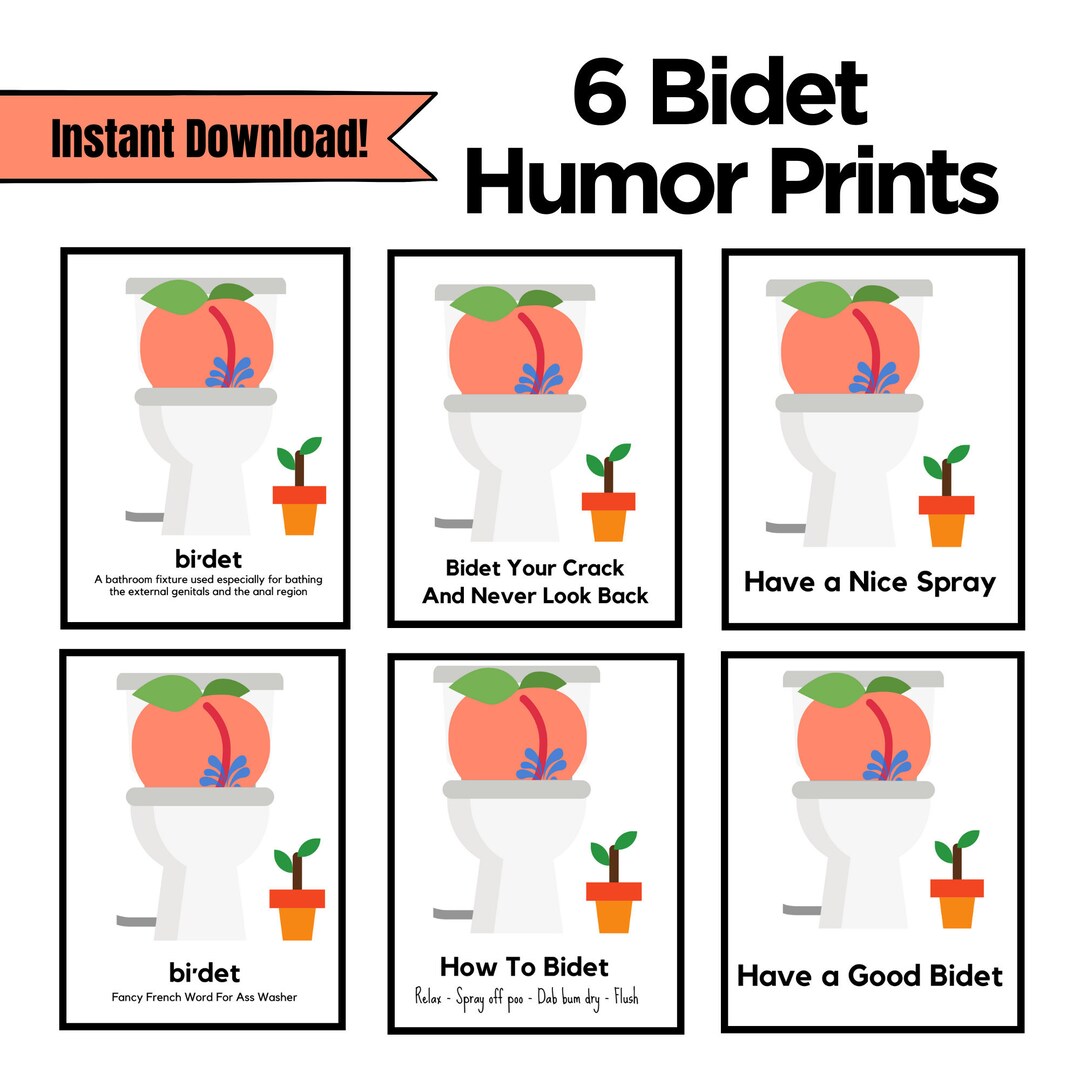 Bidet Wall Decor Bidet Wall Art Funny Bidet Bathroom Decor Etsy