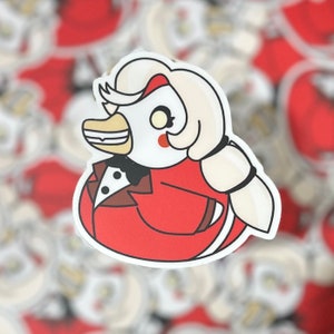 Pegatina de vinilo mate de 3&quot; / Hazbin Ducks Set 2