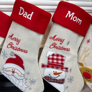 Personalized Christmas Stocking|  Santa, Snowman, Reindeer Stockings