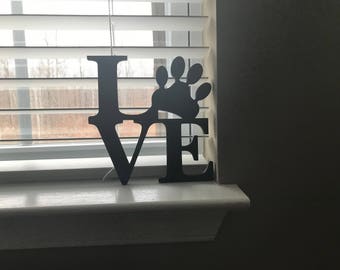 Philly Love, Paw Print, Pet Love Sign, Love Park, Gift for Mom, Pet Lover, Pet Wedding Sign