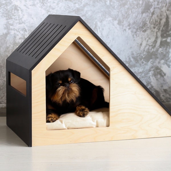 Modern dog house/indoor wooden dog house/dog kennel/dog bed/dog sleeping place/dog cushion/outdoor dog house/modern dog furniture/dog pillow