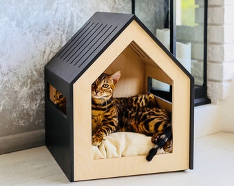 Modern dog and cat house/dog bed/cat bed/wooden pet house/modern pet house/modern pets furniture/dog pillow/cat pillow/indoor dog house