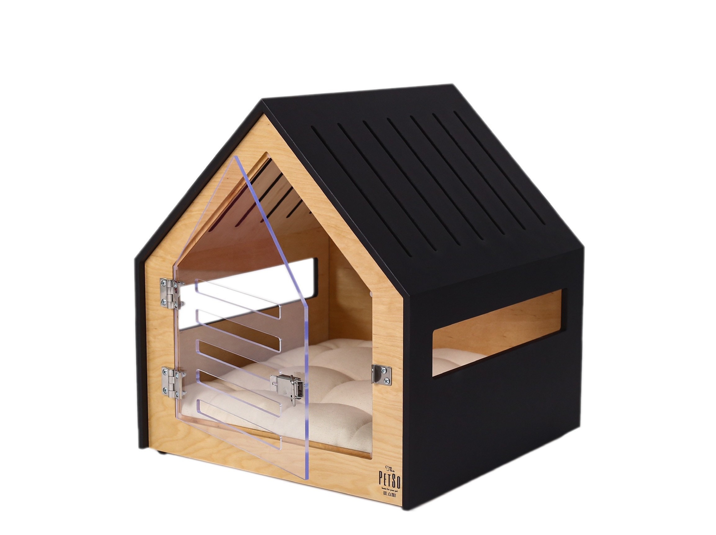 Modern Dog and Cat House With Acrylic Door Petso. Dog Bed Cat Etsy