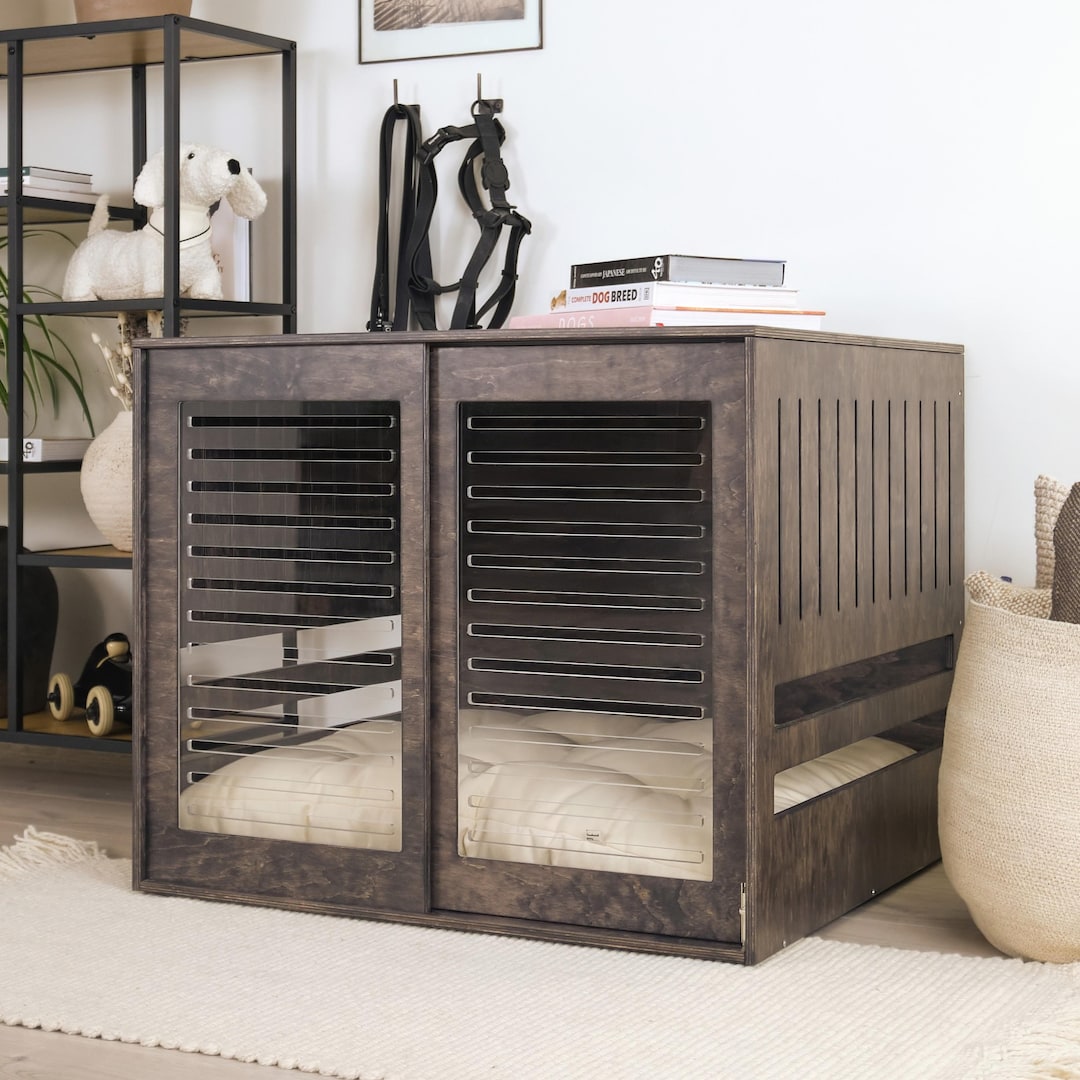 Modern Dog Crate With Acrylic Sliding Door With a Stopper Dordrecht ...