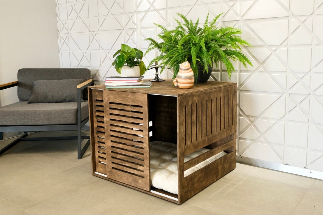 View of Modern Dog Crate With Sliding Door With a Stopper Dordrecht. Dog Kennel ...