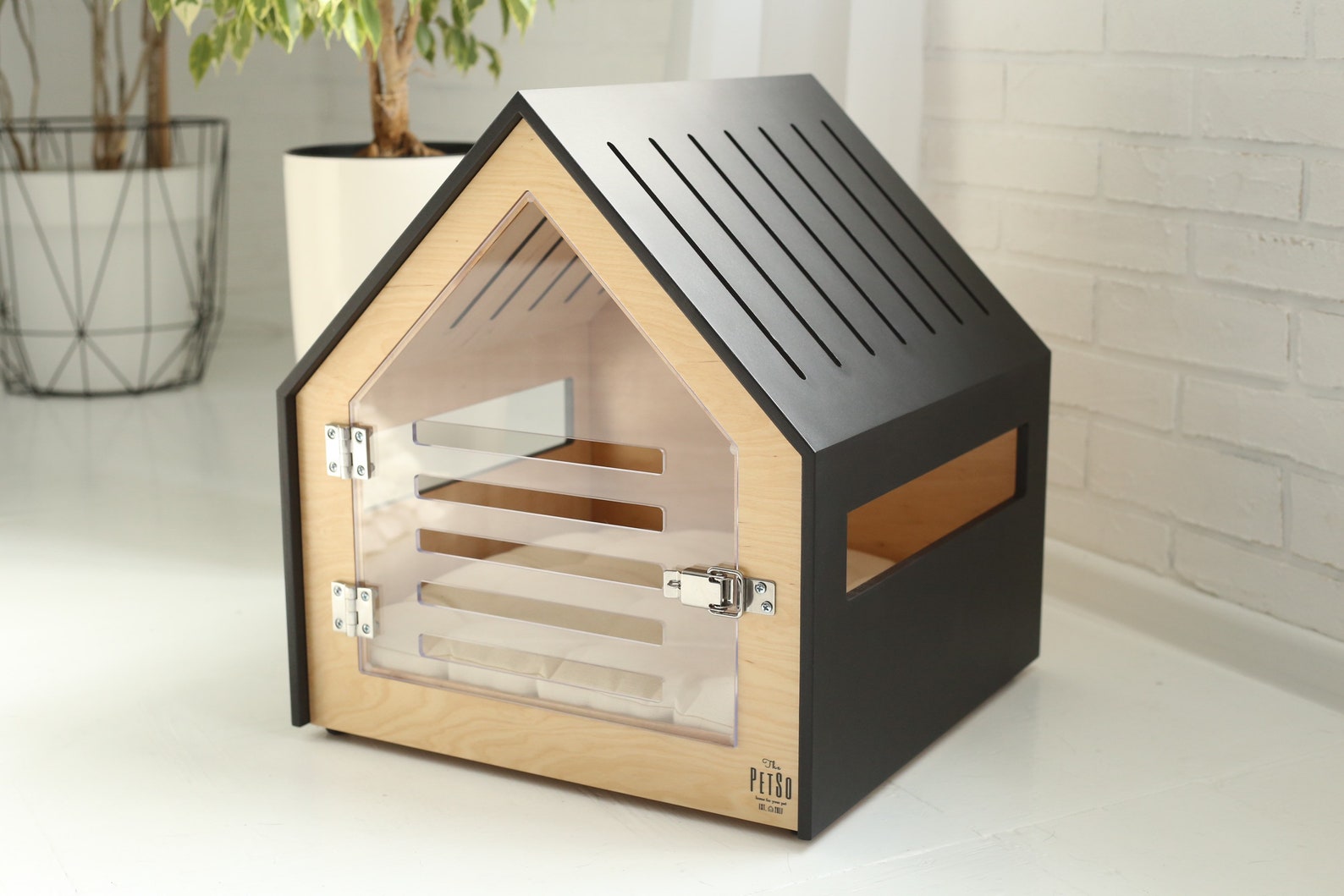 Wooden dog houses