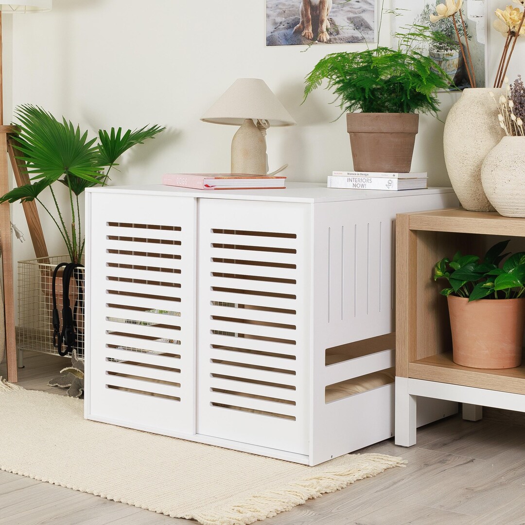 Modern Dog Crate With Wooden Sliding Door With a Latch Dordrecht. Dog ... - Modern Dog Crate With Multiple Doors