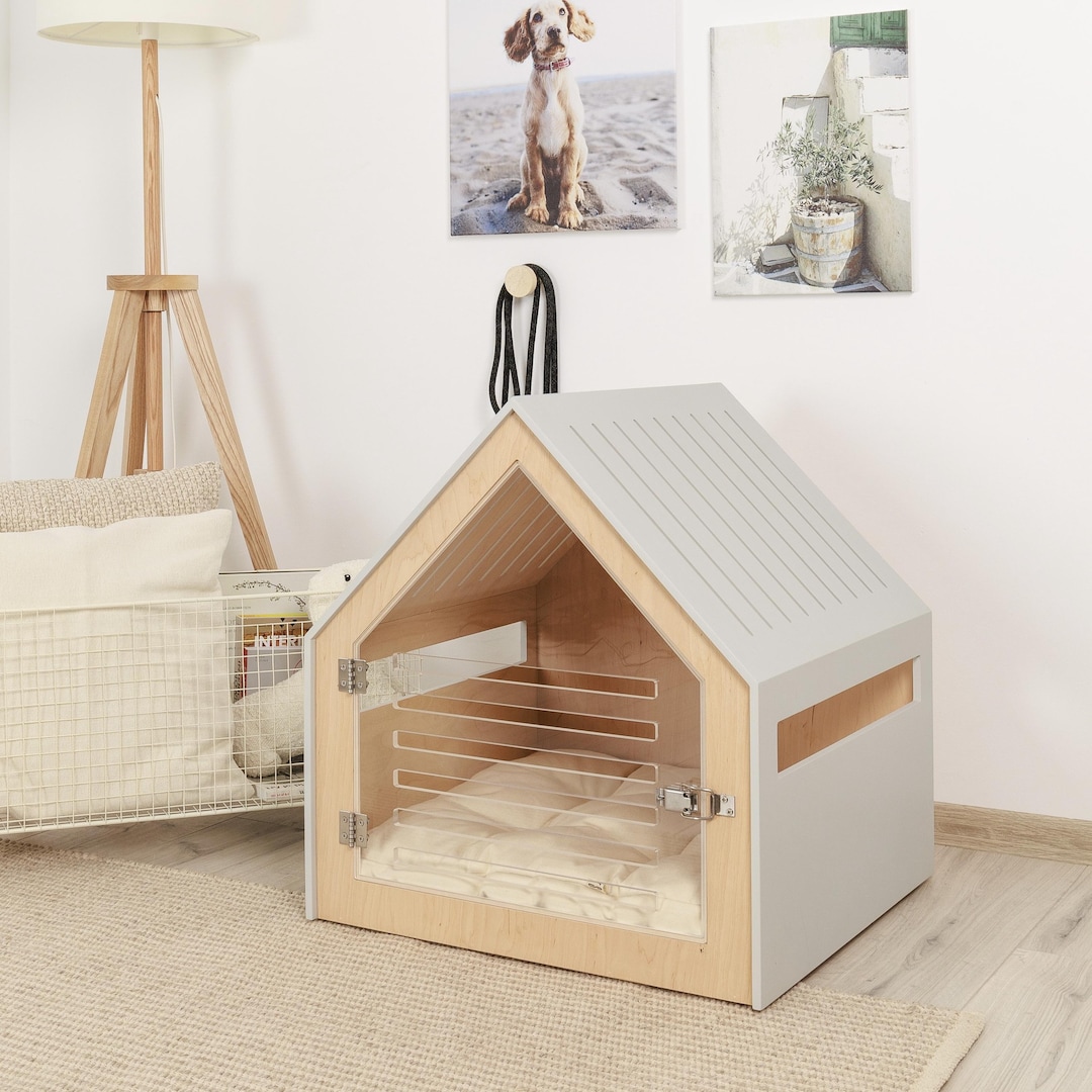 Curated visual reference: Dog Crate With Acrylic Door And Cotton Cushion Petso Dog Photo Inspiration