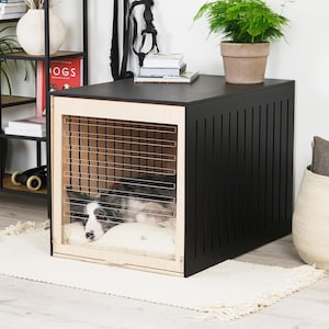 Modern Luxury Dog Crate Condo With Lifting Door -stylish Addition to ...