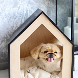 Modern dog and cat house/dog bed/cat bed/wooden pet house/modern pet house/modern pets furniture/dog pillow/cat pillow/indoor dog house image 6