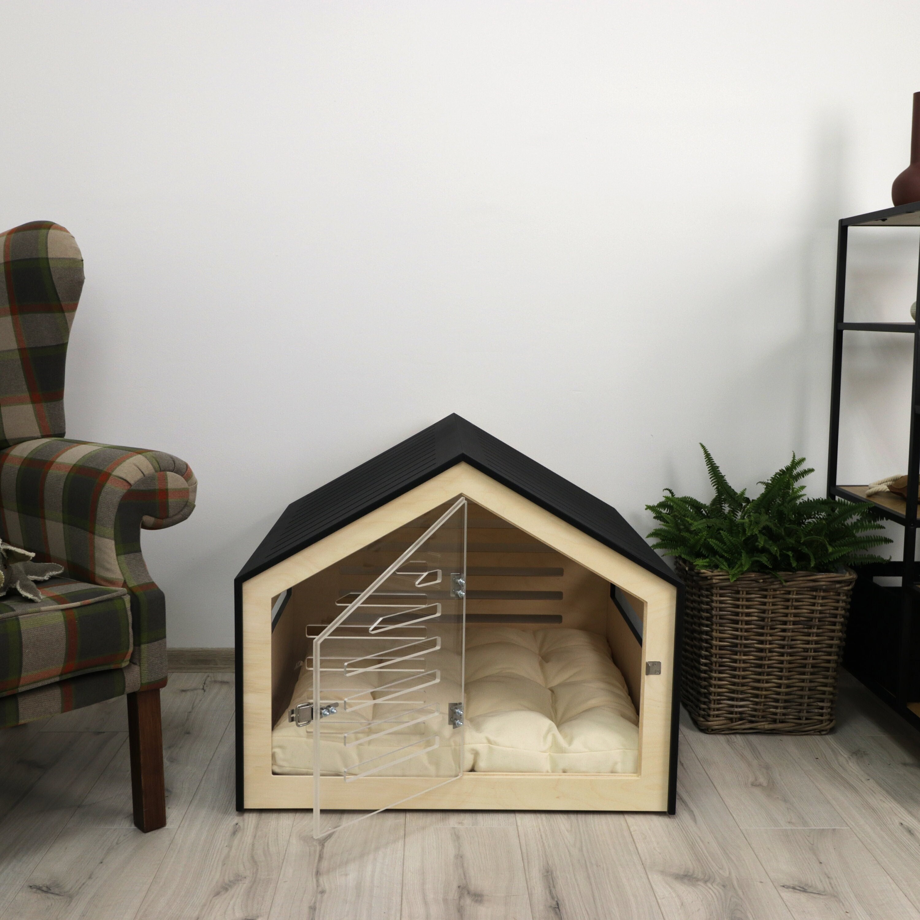 Modern and Comfort Dog Crate With Acrylic Front Panel and Door Venlo ...