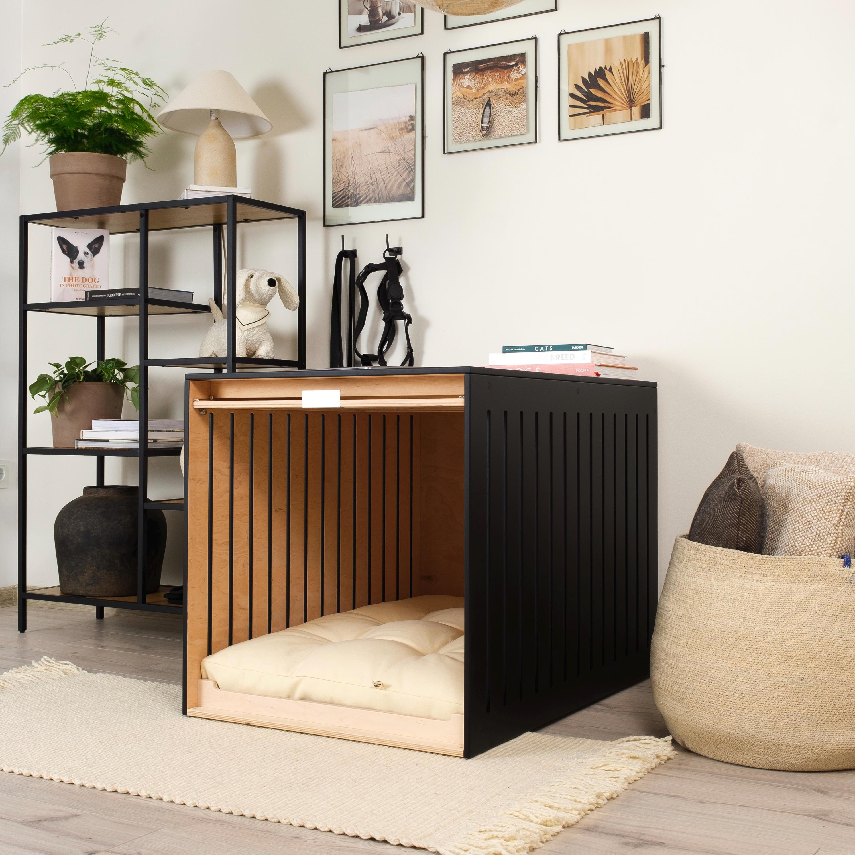 Modern Luxury Dog Crate Condo With Lifting Door -stylish Addition to ... - Compact Dog Crate For Apartment Living