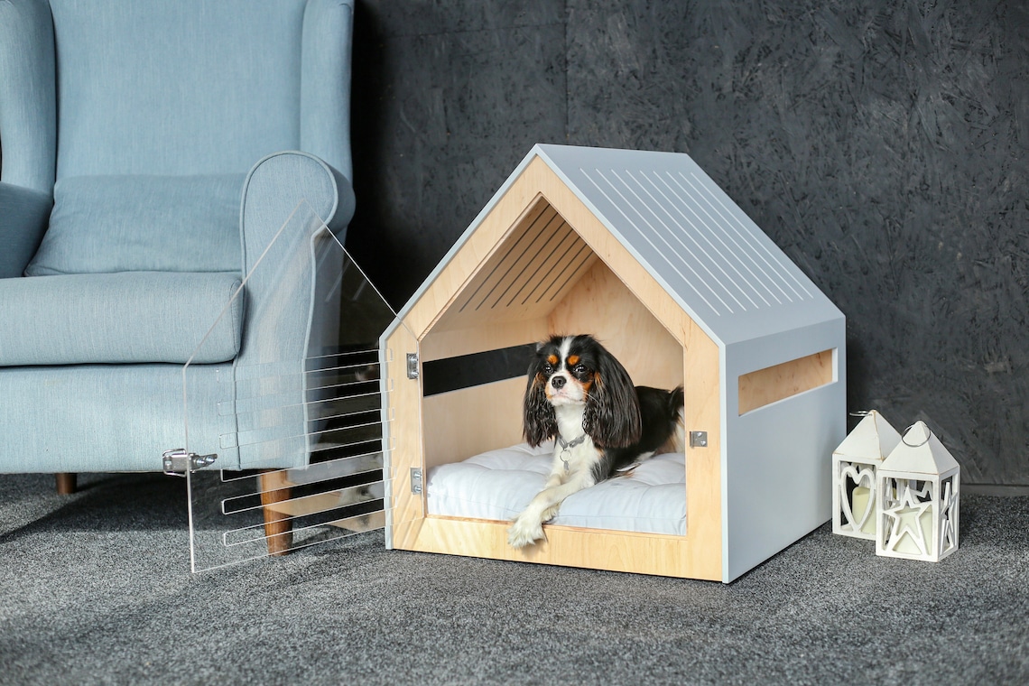 Modern Dog and Cat House With Acrylic Door Petso. Dog Bed Cat Etsy UK