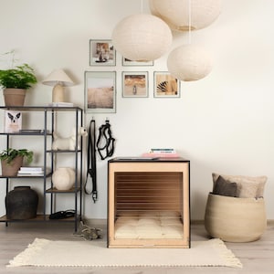Image showcasing Modern Luxury Dog Crate Condo With Lifting Door -stylish Addition to ...