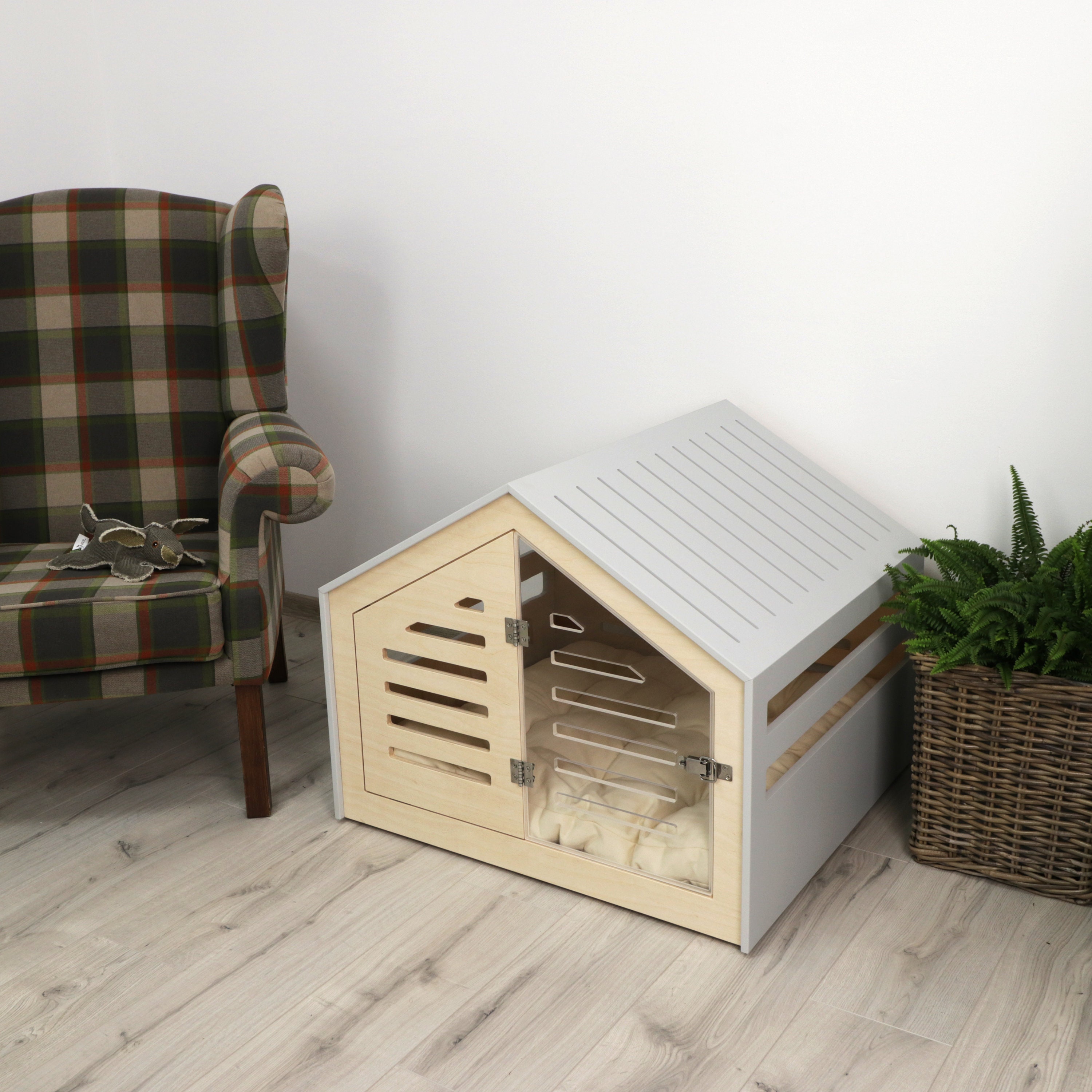Modern Designed Dog Crate With Acrylic Door With a Latch Venlo for ...