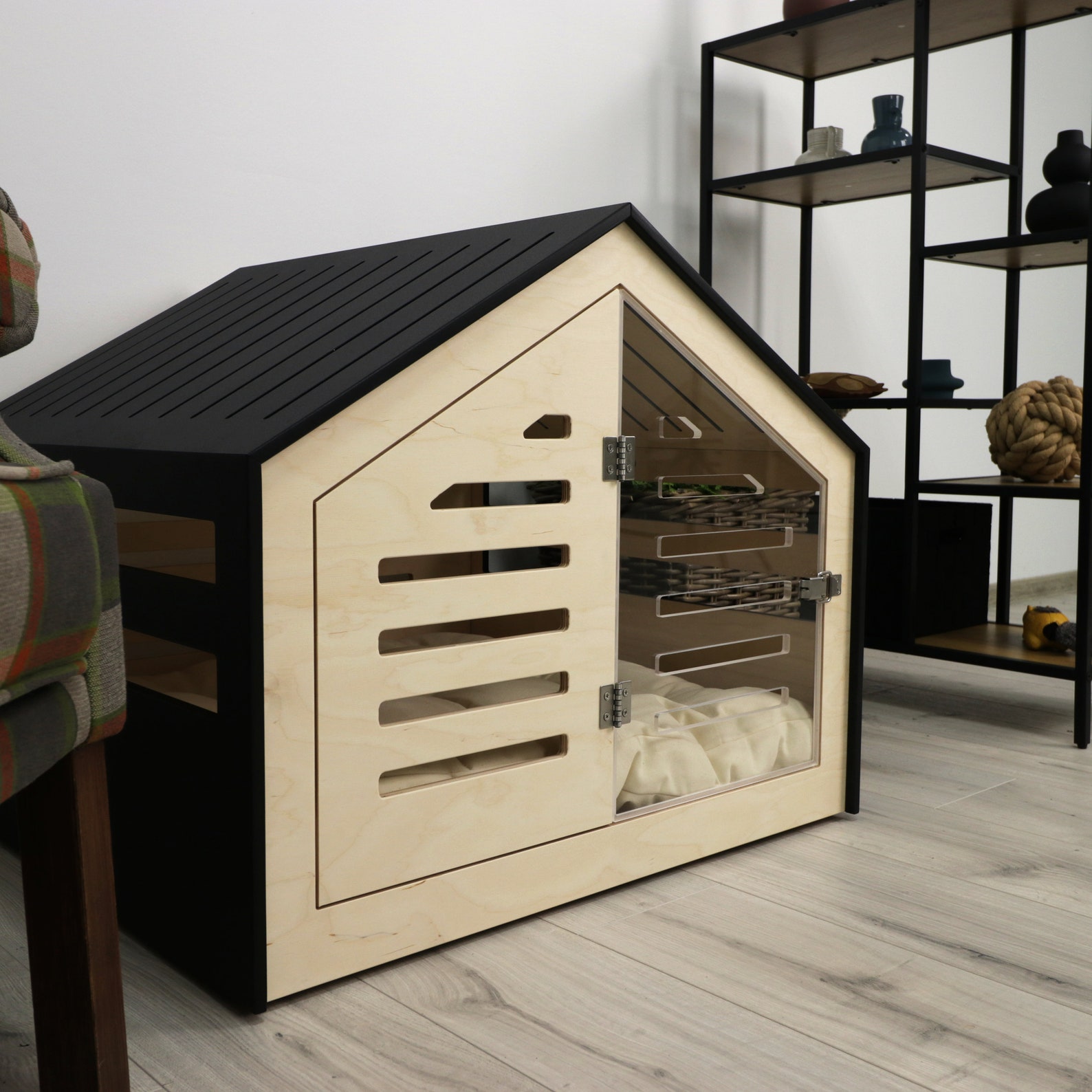 Image result for Modern Design Dog Crate With Acrylic Door Venlo. Dog House/dog Bed/dog ...