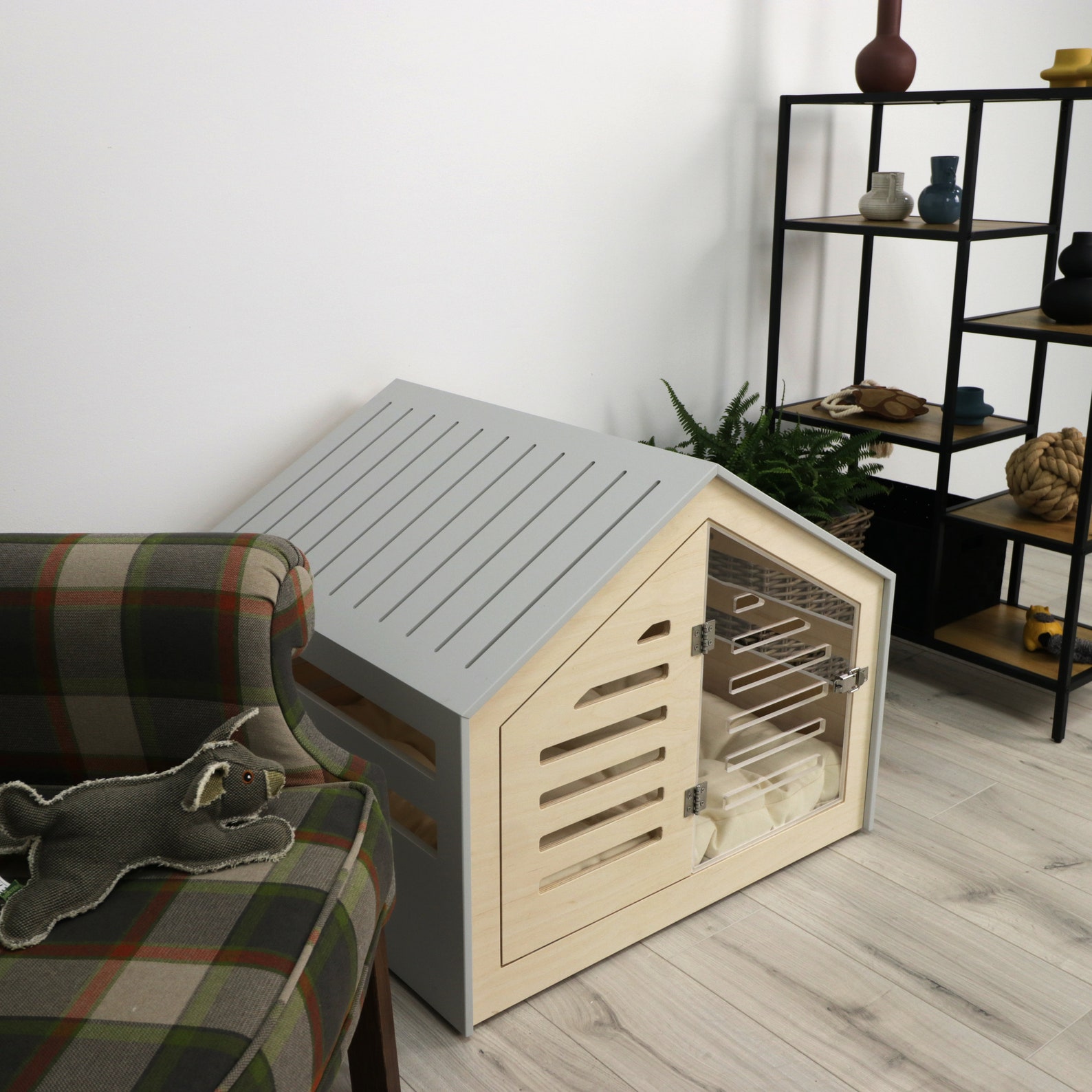 Photo inspiration: Dog Crate Latch Issues With Door Reference: Modern Designed Dog Crate With Acrylic Door With A Latch