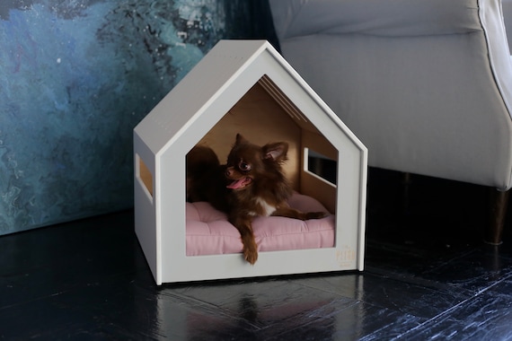 Small indoor best sale dog house bed
