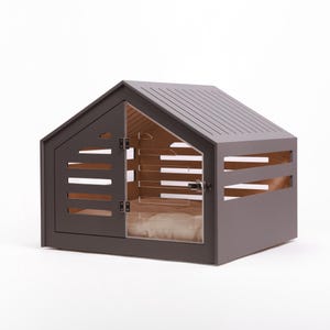 Wood dog crate of premium quality with acrylic door Venlo and a latch. Dog house/dog bed/dog furniture/indoor dog crate/dog crate furniture.