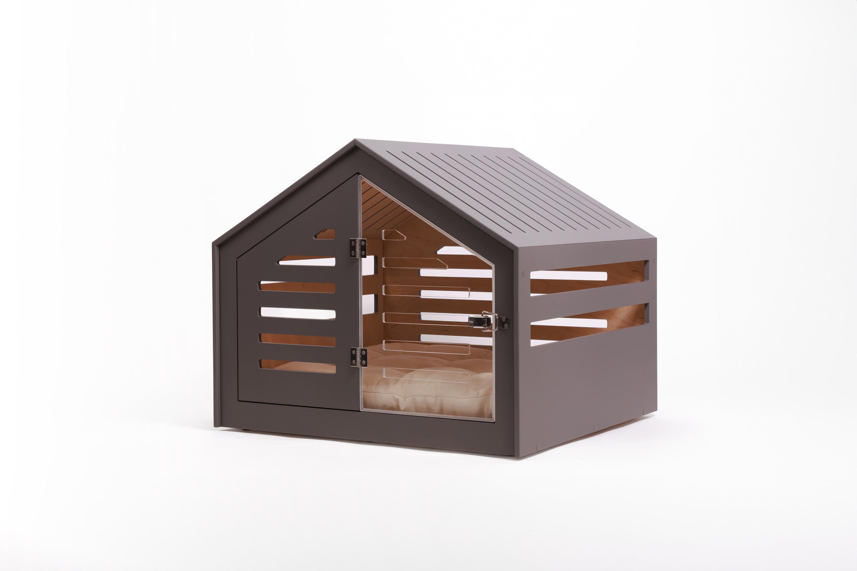 Wood dog crate - Etsy 日本 木製犬小屋 クレート☆白壁 グリーンの
