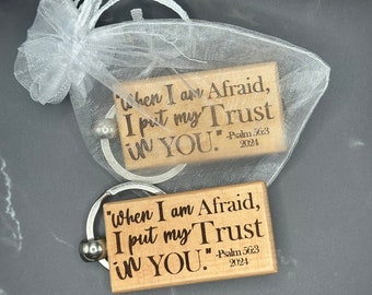 JW 2024 Yearly Scripture Wooden Engraved Keychain.
