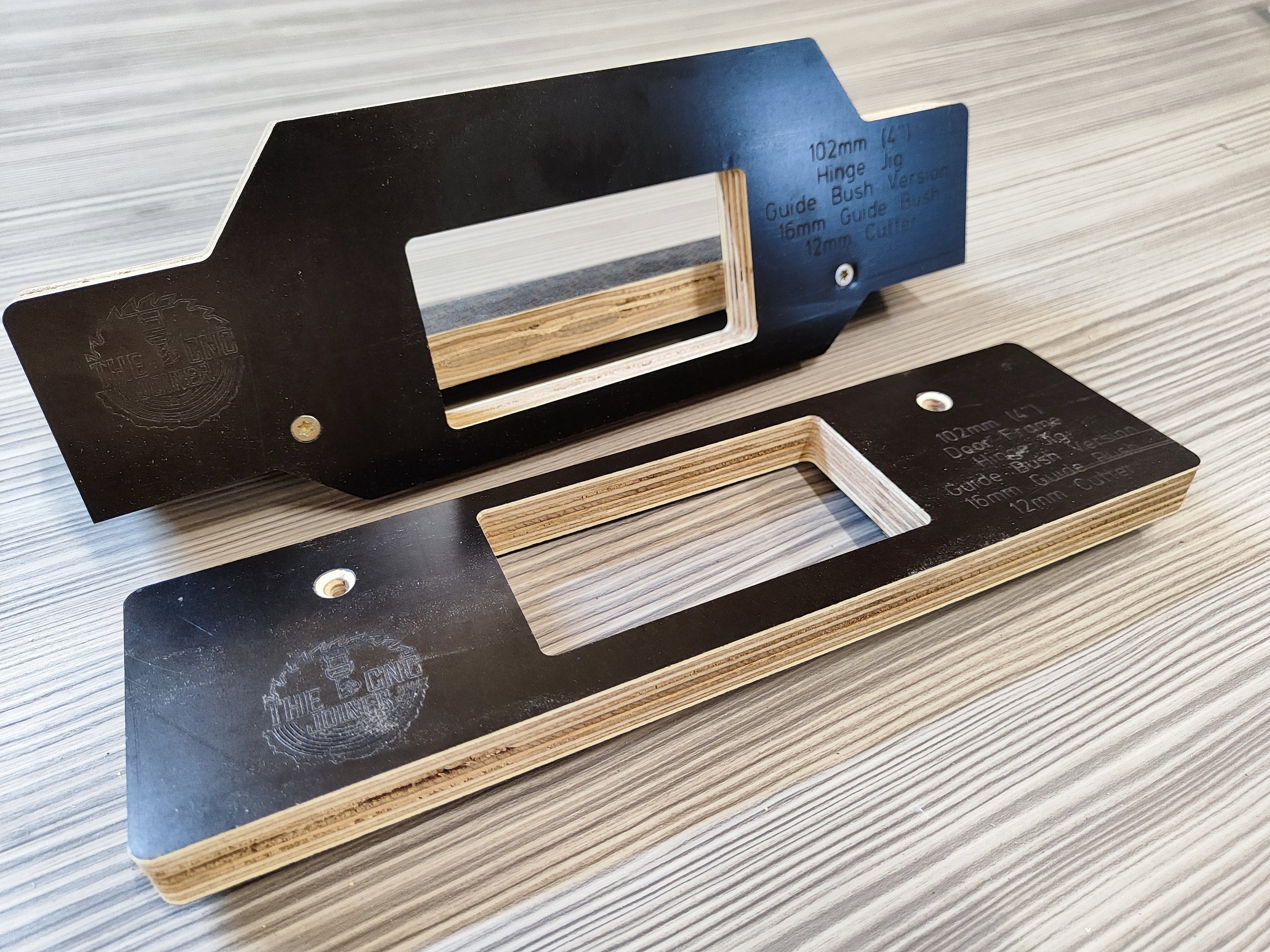 Door Hinge Router Jig 102mm 4 & Door Frame Jig Twin Pack Made in UK